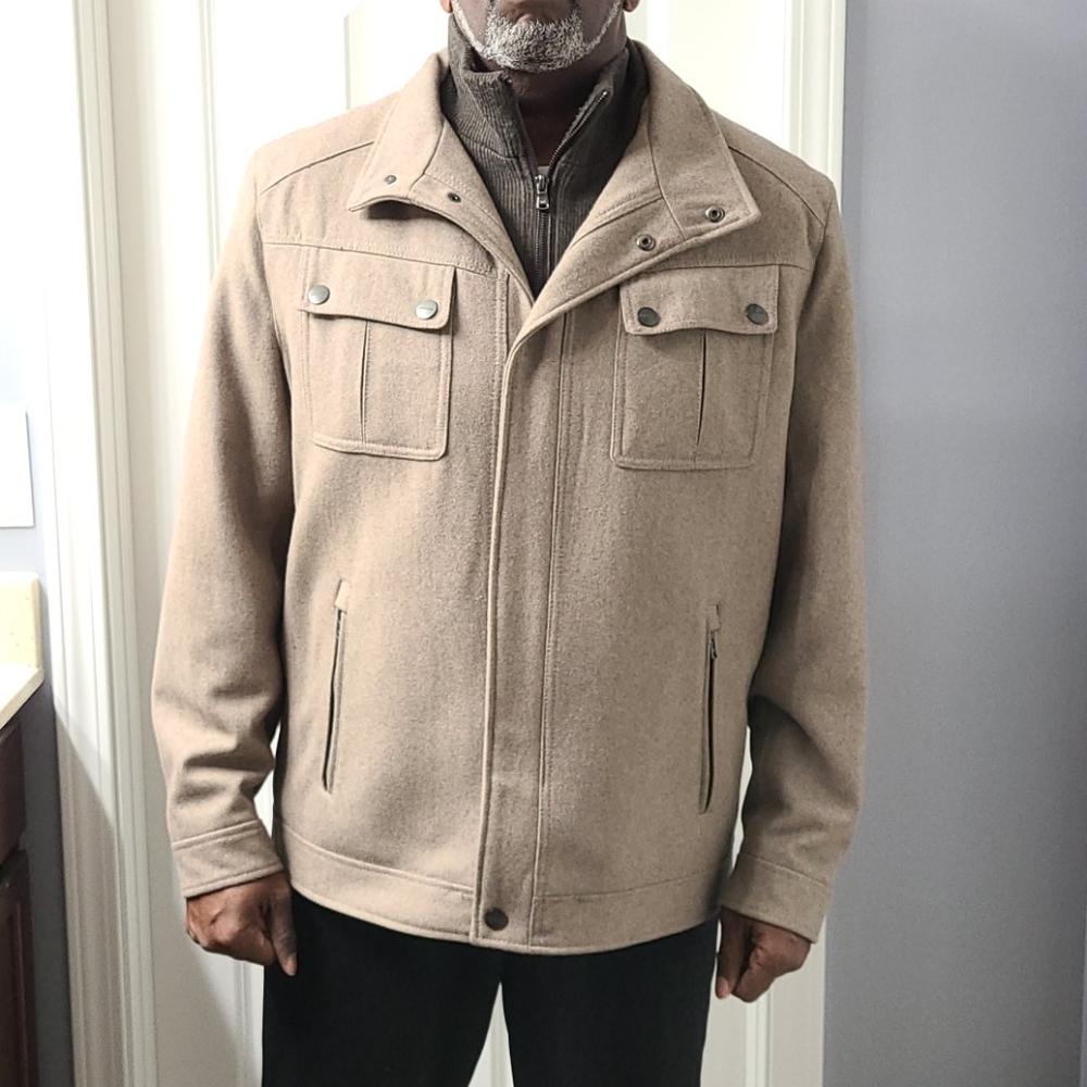 Michael Kors Tan Pea Coat (XXL)